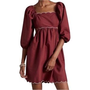 ANTHROPOLOGIE NWT Bubble Sleeve, Bow Back Dress XL
